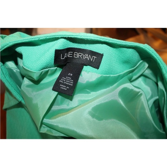 Lane Bryant green lined button down jacket size 26 - Picture 3 of 5